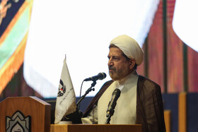 حجت‌الاسلام والمسلمین رضا زرندی رئیس کل دادگستری استان خراسان رضوی در افتتاحیه نهضت فراگیر پیشگیری از اعتیاد - مشهد