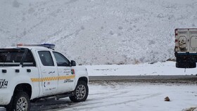 تردد در گردنه برفگیر سربیژن جیرفت بدون زنجیرچرخ امکانپذیر نیست