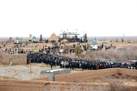 مراسم تشییع و تدفین پیکر آیت الله سید محمد شاهچراغی در دامغان