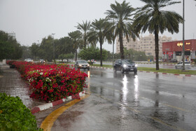 بارش‌های شدید و رگباری باران پاییزی در کیش