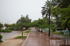 بارش‌های شدید و رگباری باران پاییزی در کیش