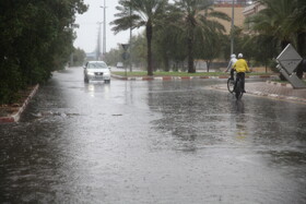 بارش‌های شدید و رگباری باران پاییزی در کیش