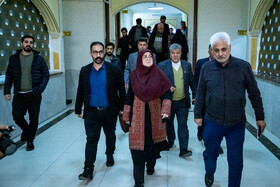 نشست خبری فاطمه مهاجرانی، سخنگوی دولت در سالن شرکت پالایش نفت امام خمینی (ره) شازند - استان مرکزی