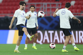 تمرین تیم فوتبال پاریس سن ژرمن پیش از فینال جام بین قاره ای