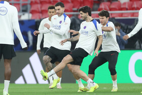 تمرین تیم فوتبال پاریس سن ژرمن پیش از فینال جام بین قاره ای