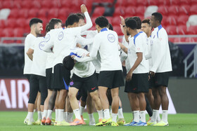 تمرین تیم فوتبال پاریس سن ژرمن پیش از فینال جام بین قاره ای