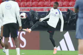 تمرین تیم فوتبال پاریس سن ژرمن پیش از فینال جام بین قاره ای