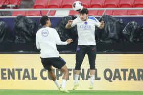 تمرین تیم فوتبال پاریس سن ژرمن پیش از فینال جام بین قاره ای