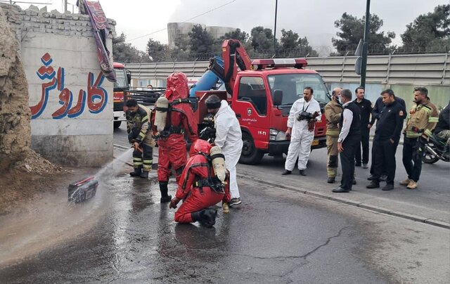 نشت گاز آمونیاک در کارخانهای در بزرگراه بعثت مهار شد