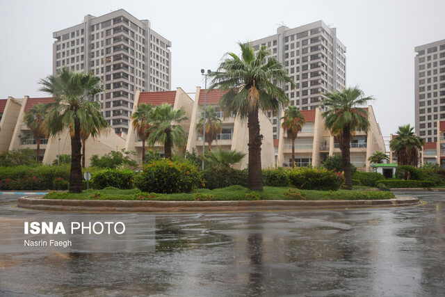 بارش‌های شدید و رگباری باران پاییزی در کیش