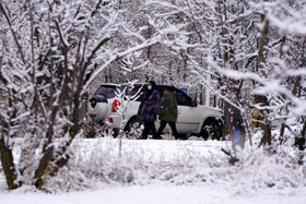 بارش برف پاییزی در دانشگاه محقق اردبیلی