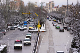بارش برف پاییزی در دانشگاه محقق اردبیلی