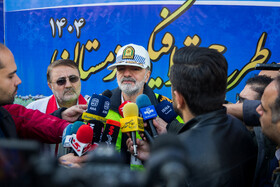  سردار احمدرضا رادان، فرمانده انتظامی کل کشور در حاشیه مراسم رزمایش طرح ترافیکی زمستانی ۱۴۰۴