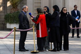 پیمان جبلی، رئیس سازمان صدا و سیما در حاشیه جلسه هیات دولت - ۲۶ آذر