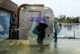 بارش باران و آبگرفتگی معابر در کرمان