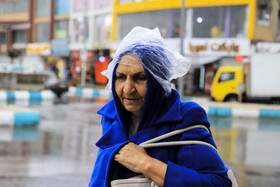 بارش باران و آبگرفتگی معابر در کرمان