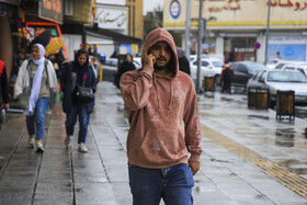 بارش باران و آبگرفتگی معابر در کرمان