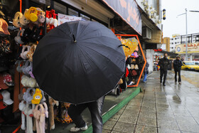 بارش باران و آبگرفتگی معابر در کرمان