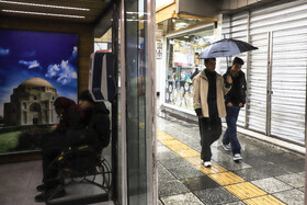 بارش باران و آبگرفتگی معابر در کرمان