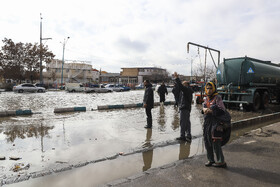 بارش باران و آبگرفتگی معابر در کرمان