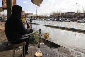 بارش باران و آبگرفتگی معابر در کرمان