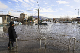 بارش باران و آبگرفتگی معابر در کرمان