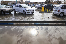 بارش باران و آبگرفتگی معابر در کرمان