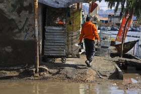بارش باران و آبگرفتگی معابر در کرمان