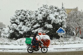 بارش برف پاییزی در همدان