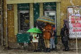 بارش برف پاییزی در همدان