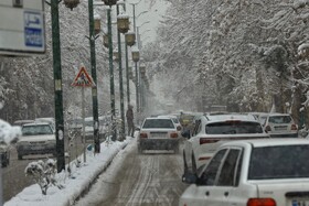 بارش برف پاییزی در همدان