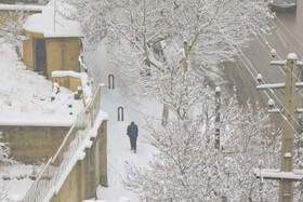بارش برف پاییزی در همدان