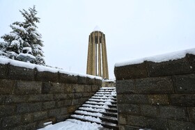 بارش برف پاییزی در همدان