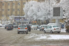 بارش برف پاییزی در همدان