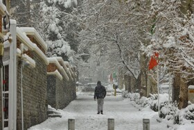 بارش برف پاییزی در همدان