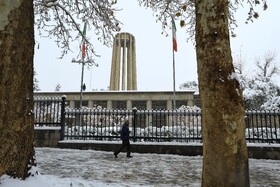 بارش برف پاییزی در همدان