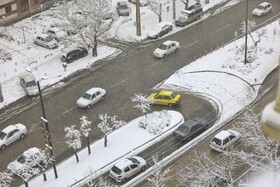 بارش برف پاییزی در همدان