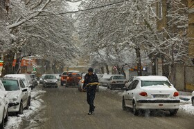 بارش برف پاییزی در همدان