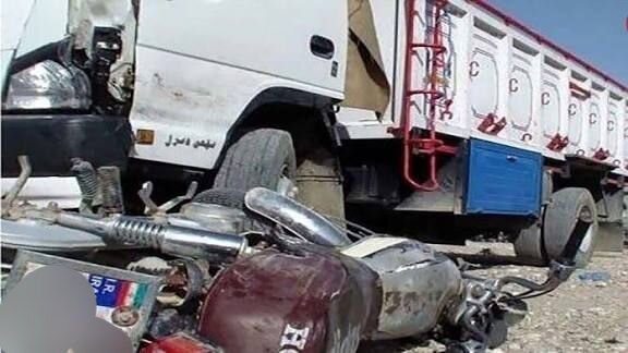 ۲ فوتی بر اثر برخورد تریلی و موتورسیکلت در روستای دامن ایرانشهر
