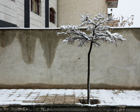 بارش برف پاییزی - مشهد