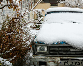 بارش برف پاییزی - مشهد