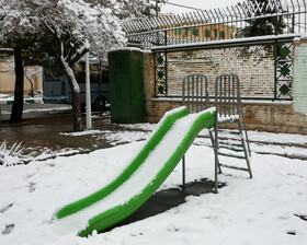 بارش برف پاییزی - مشهد