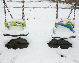 بارش برف پاییزی - مشهد