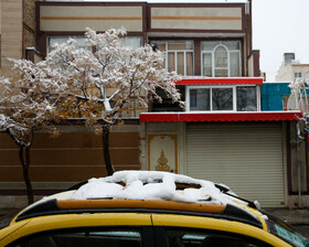 بارش برف پاییزی - مشهد