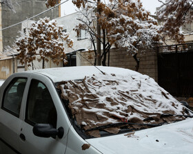 بارش برف پاییزی - مشهد