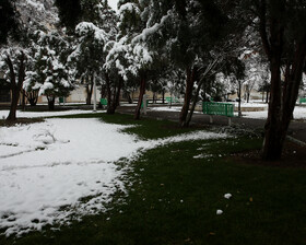 بارش برف پاییزی - مشهد