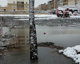 بارش برف پاییزی - مشهد