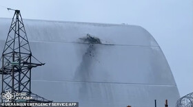 شکاف روی سپر محافظ چرنوبیل و وحشت نشت مرگبار تشعشعات