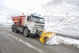 بارش برف گردنه گدوک محور سوادکوه