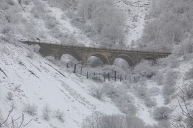 بارش برف گردنه گدوک محور سوادکوه